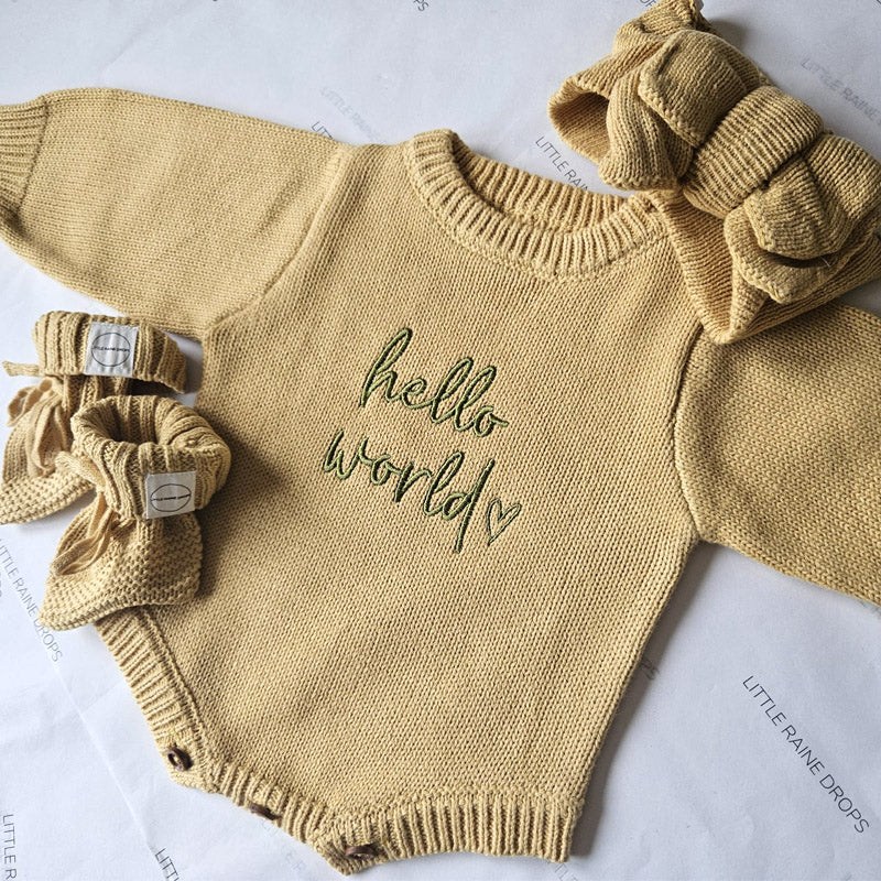 Romper & Booties Bundle - Ochre